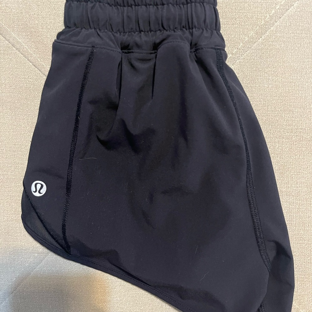 Lululemon black hottie hot shorts - 2.5 low rise.  Size 0